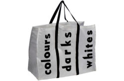 Premier Housewares Black and White Polyester Laundry Bag